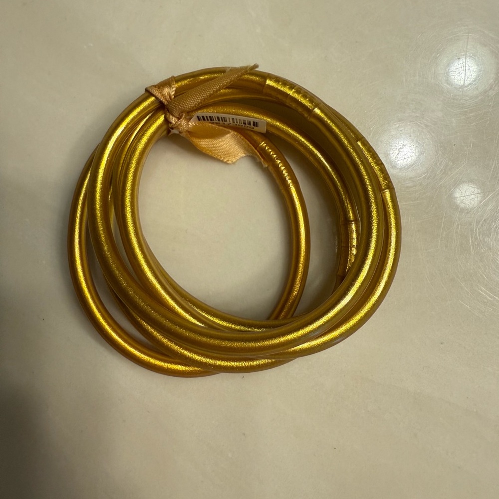 Plastic Gold Bracelet Set